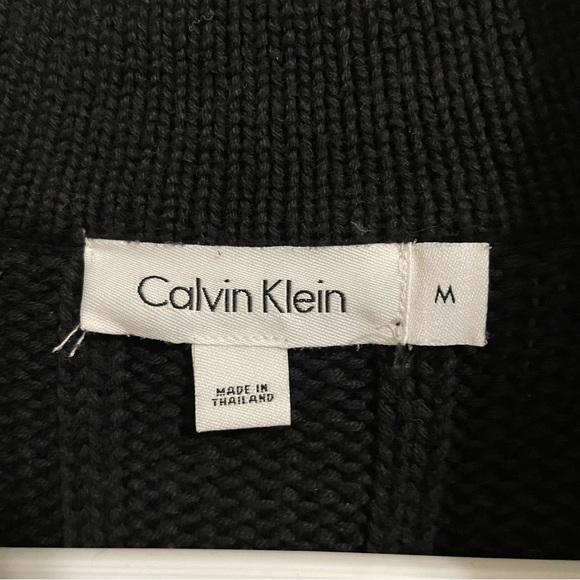 Calvin Klein | Black Rib Knit Long Sleeve Sweater - Picture 3 of 15